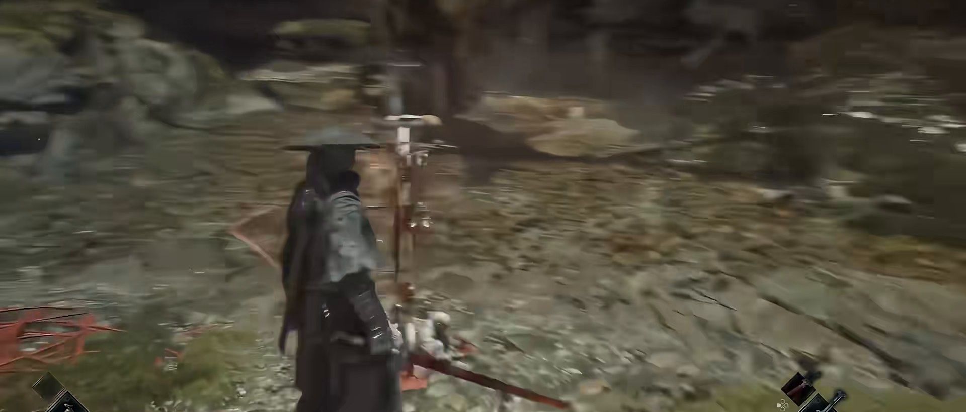 Gameplay footage: combat in a wuxia-punk style